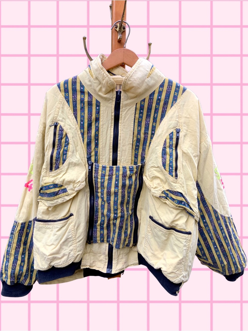 Vintage 80s/90s Studio 54 Cotton Reversible Bomber Jacket - Size XL - Picture 2 of 9